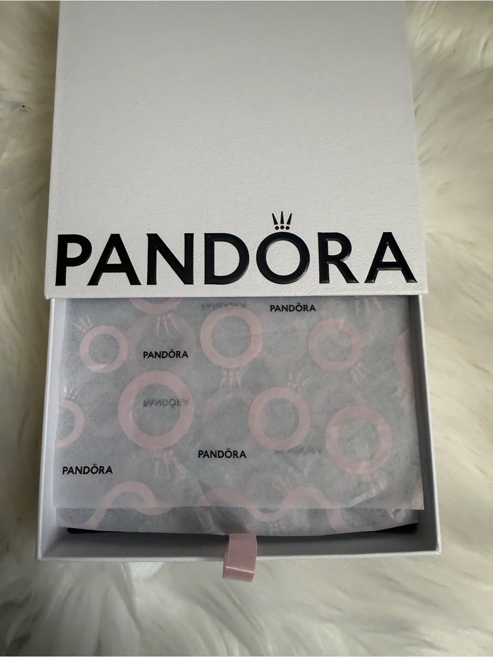 New Pandora White necklace Box with Pink Ribbon 2 available